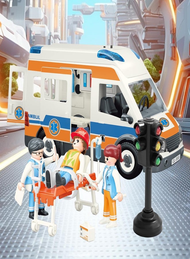 lonfypeng Ambulance Toy Truck for Kids 3-8, Large Toy Cars with Lights & Sounds, Emergency Vehicle Toddler Toys, Rescue Role Playset Play & Learn Toddler Toys Ages 3 4 5 6 7 8 9 10 11 12(Ambulance) - Image 2
